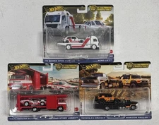 Hot Wheels 2025 Car Culture Team Transport G Case Set of 3 Cars FLF56-957G