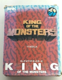 SNK KING OF THE MONSTERS 55MEGA Neo Geo AES Action Game Tested w/Box Used