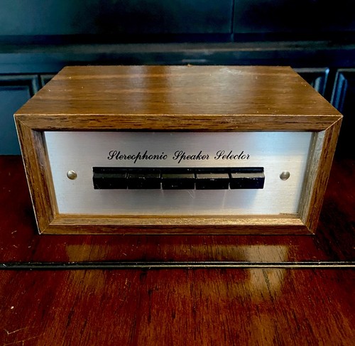 Vintage Late 60s Home Audio Stereophonic Speaker Selector / Toggle W/ Wires