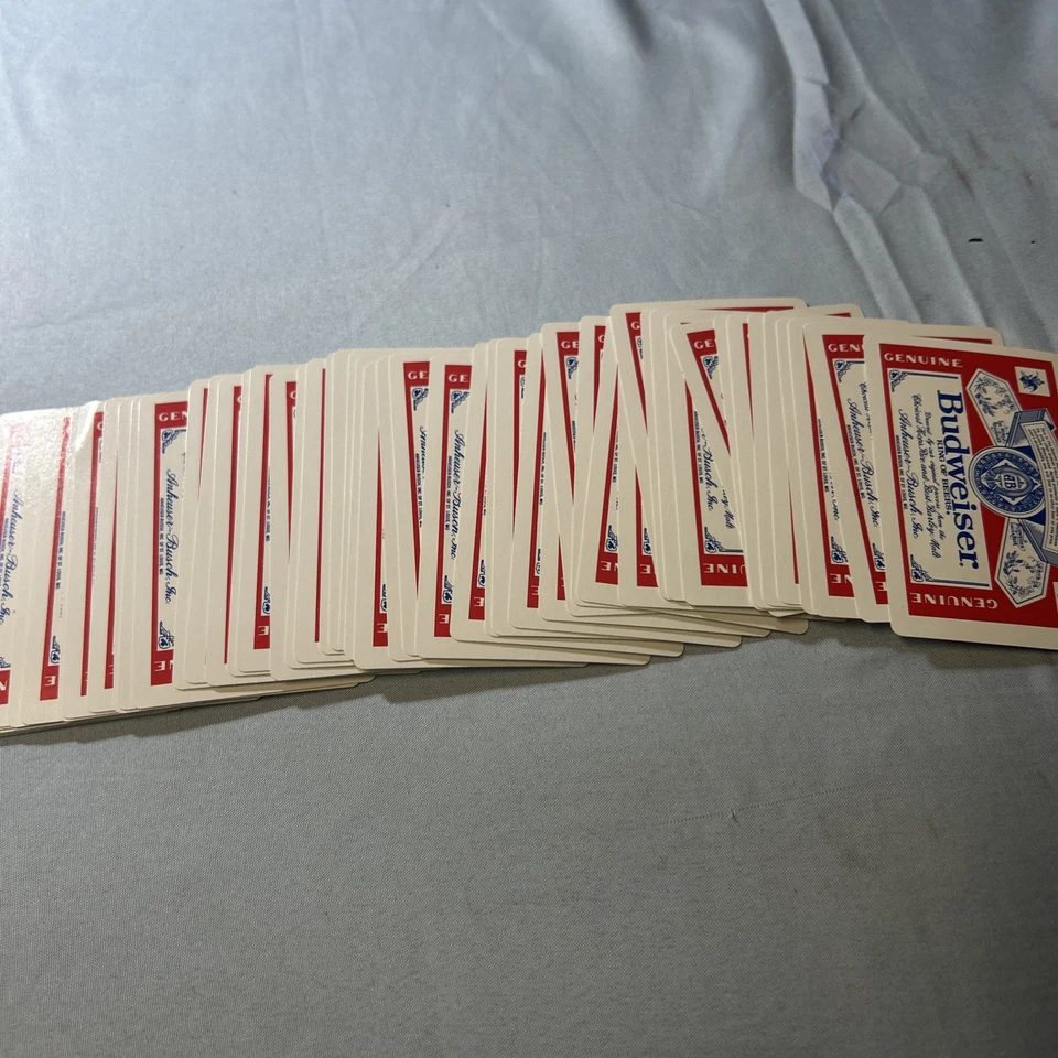 Vintage Budweiser King Of Beers Plastic Coated Playing Cards With Box - Image 3 of 4