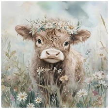 5D Diamond Art Painting Kits for Adults Highland Cow, Animal Cow Diamond Art Kit