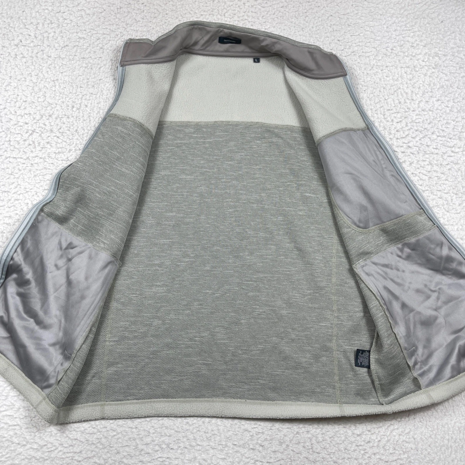Turtleson Vest Mens L Grey Performance Fleece Full Zip Gorpcore Golf Layering image 6