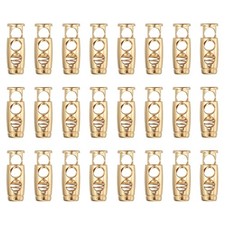 24PCS Metal Cord Locks for Drawstrings, Spring Cord Lock Stopper, Gold