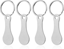 4 Stücke  Edelstahl, Entriegler für Einkaufswagen,Shopping Trolley Einkaufswagen