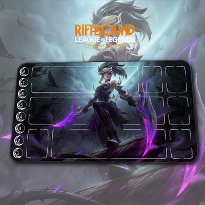 Playmat - Akali - Riftbound LOL TCG Spielmatte 24x14 Zoll (600x350x2mm)