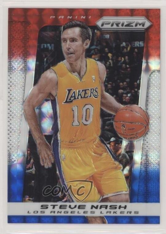 2013-14 Panini Prizm Red White & Blue Mosaic Prizm Steve Nash #85 HOF 7v7