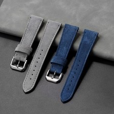 20mm 22mm Quick Release Suede Leather Watch Strap for Men Universal Bracelet
