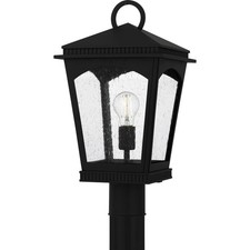 Earth Black  Outdoor Post Lantern from the Huck Collection