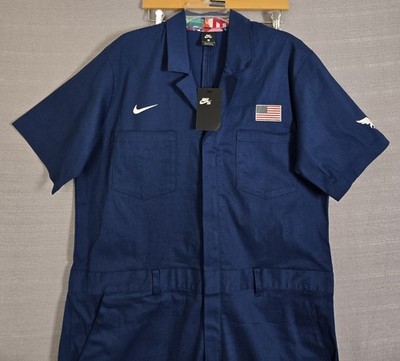 Nike SB x Parra USA Federation Kit Skate Coveralls Large Mens Blue Tokyo 2020