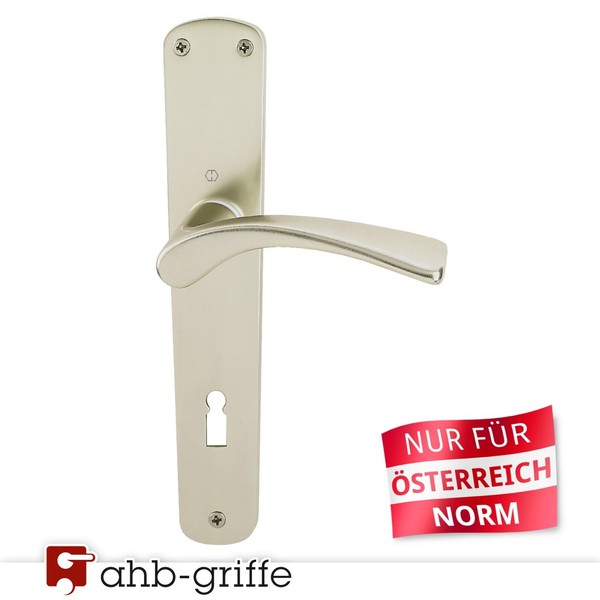 Hoppe TüRgriff Bedford Langschild Alu Neusilber Bb Ö-Norm TüRdrüCker TüRbeschlag-image