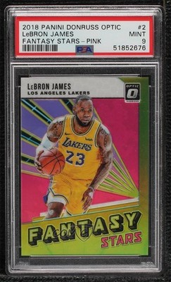 2018-19 Panini Donruss Optic Fantasy Stars Pink Prizm 21/25 LeBron James #2 gb9