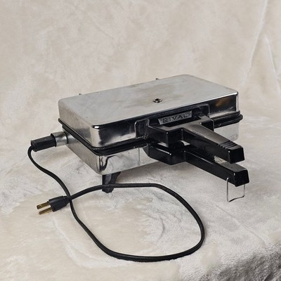 VTG 70 s Rival 95/1 Vintage Pizzelle Waffle Maker with Non-Stick Plates Works
