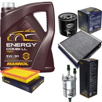 SCT Inspektionspaket 5L Mannol Energy 5W-30 FüR VW Polo 1.4 16V 1.6 Skoda Fabia