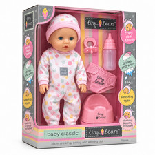 Tiny Tears Baby Classic Crying & Wetting Doll 15" (38cm) - Age 18 mths UK STOCK