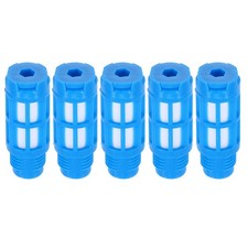 5 Pcs 1/4" PT Plastic Exhaust Air Muffler, Pneumatic Muffler Filters, Blue