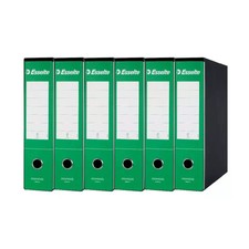 RACCOGLITORI AD ANELLI PER UFFICIO DORSO 8 CM ESSELTE G75 VERDE conf. 6 pz