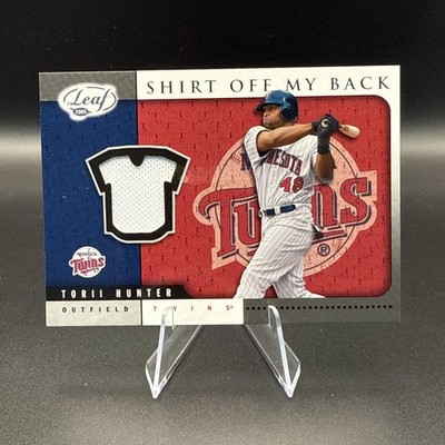 2005 Leaf - Shirt Off My Back Torii Hunter #SB 36 (MEM) Game Used Twins