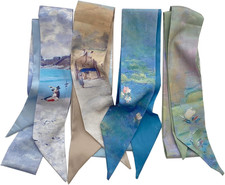 4 Packs Purse Scarf for Handbags Silk Head Handle Ribbon Scarfs for Hair