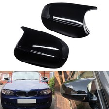 2x Schwarz Spiegelkappe Spiegelgeh�use F�r BMW E81 E87 E88 E82 E90 E91 E92 E93