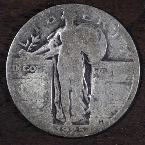 1925 P • Standing Liberty Quarter 25C - G++ Circulated++ - 90% Silver USA #28