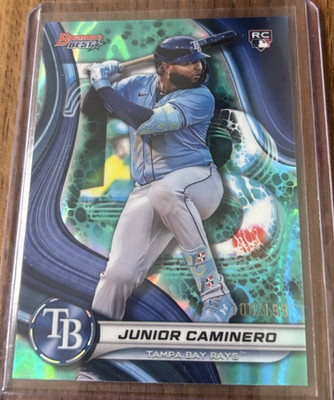 2024 Bowman's Best Junior Caminero AQUA SP RC 100/199 Rays 🔥