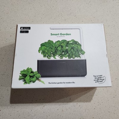 Click & Grow Indoor Herb Garden Kit w Grow Light Smart Garden Gray