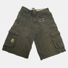 VTG JNCO Cargo Shorts Black Skull Skater Oversized Utility 90's Y2K Youth Sz. 16
