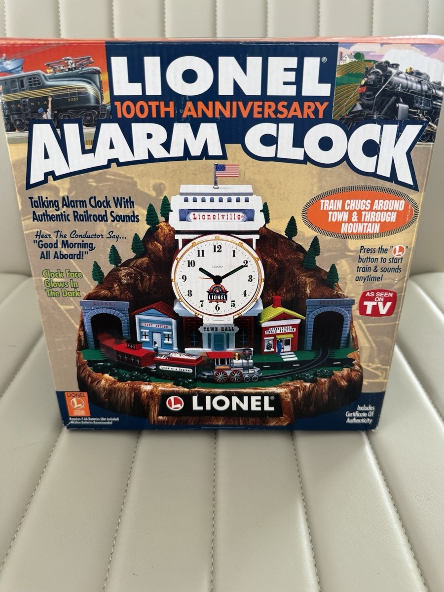 Lionel Trains 100th Anniversary Animated Talking Alarm Clock New