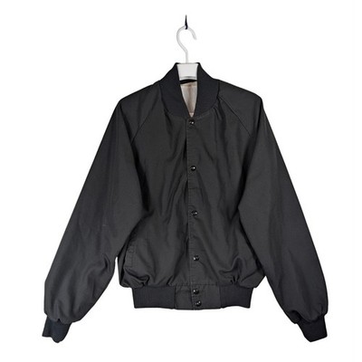 Vintage Auburn Waylon Jennings Tour Jacket Crew Band Black Satin Bomber Men s M