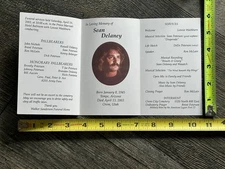 KISS Program Sean Delaney Funeral Hellbox April 13 2003 Vintage Kiss Aucoin Era