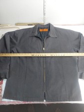 Vintage Red Kap Work Jacket Mens Large Gray Made USA Mechanic Talon Coat T23