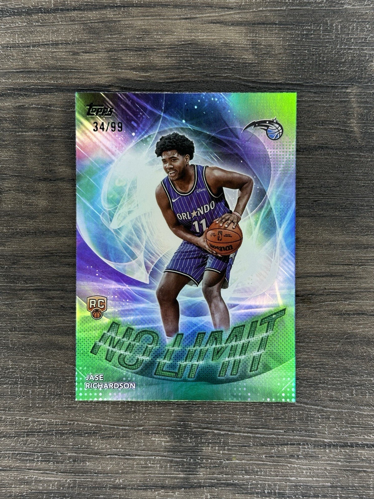 2025-26 Topps No Limit Green Rainbow #NL-25 Jase Richardson /99 Rookie Magic