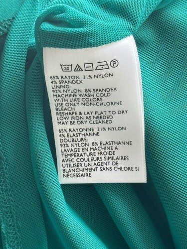 Vestido Urban Outfitters Mujer Talla 6 Verde Esmeralda Ponte Mini Patinador Cuello en V Nuevo - Imagen 6 de 14