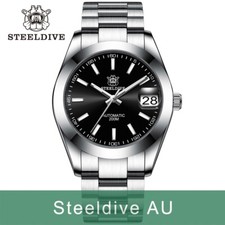 Steeldive SD1934, Smooth Bezel, NH35, AR Sapphire, Lume,200m Diver, Diving, BNIB