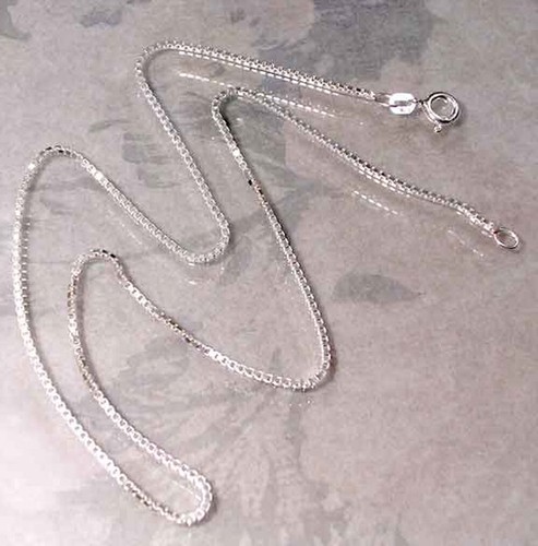 Collana in argento con catena a maglie 20" __ 1,3 mm __ ARGENTO STERLING 925 - Foto 2 di 5
