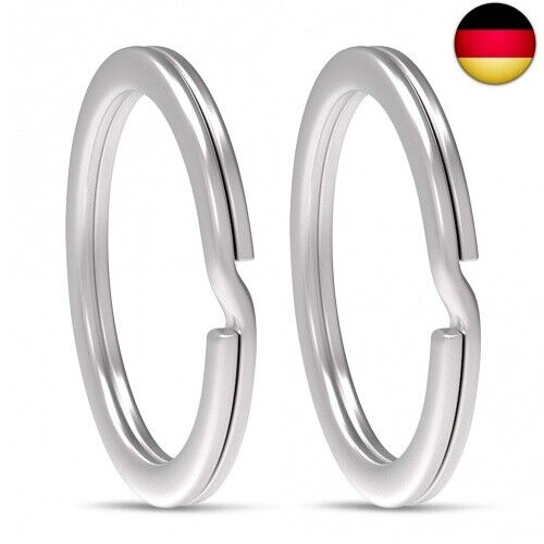 Gimars 30 pcs 30mm edelstahl Schlüsselring, Flache Schlüsselanhänger Ringe, Sp - Bild 1 von 6