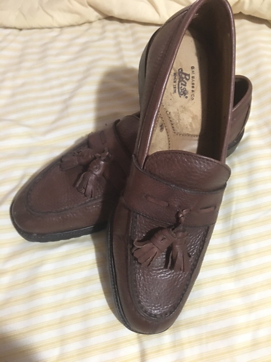 GH Bass & Co Shoes Mens 11.5 Brown Leather Tassel Loafers Slip On Dress Classic Mens Lennox Weejuns® Tassel Loafer Dark beige | G.H. Bass main image 4
