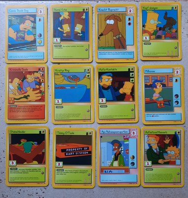 TCG THE SIMPSONS, 1. Edition: 88 verschiedene Karten