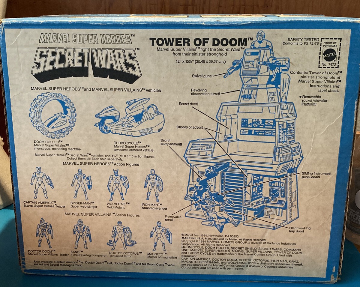 1984 Mattel Marvel Secret Wars Tower of Doom Playset CAS 80