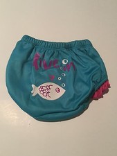 SET of Diaper Covers And Baby Sun Hat Turquoise Blue Pink Infant Medium Small