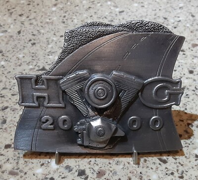 2000 HARLEY OWNERS GROUP ''HOG'' CHAPTER  APPRECIATION PLAQUE WITH STAND