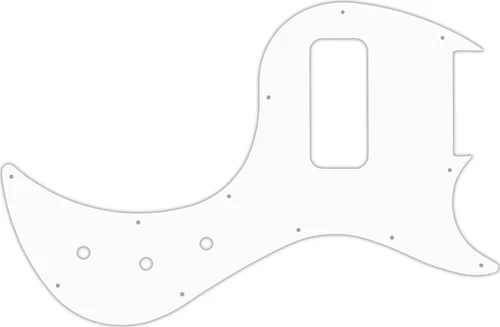 WD Custom Pickguard For Gibson 5 String EB5 Bass #02 White