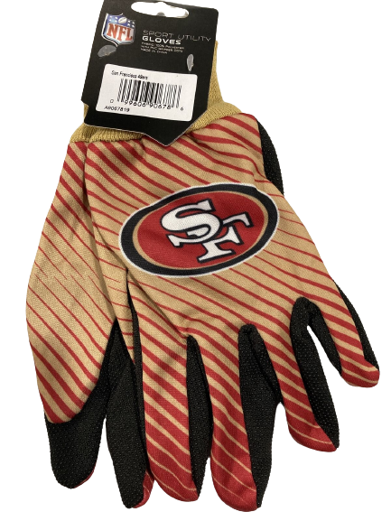 San Francisco 49ers Sport Utility Gloves Stripe Team Logo Win
