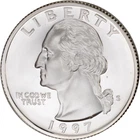 1997 S proof *90% silver* Washington quarter