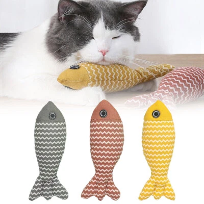 Catnip Pet Fish Kitten Toy Gift Interactive Simulation Fish Play Toys ET