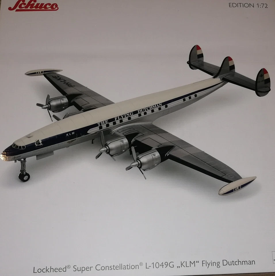 ! Neu ! Schuco Lockheed Super Constellation 1:72 aus Metall KLM 53cm Spannweite