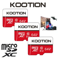 64GB Micro SD Card Micro Memory Card SDXC Class 10 Flash TF Card 3 Pack