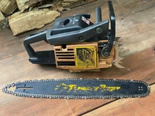 RUNNER McCulloch Timber Bear Chainsaw w/ Original 20" Bar & Chain & Custom Dogs