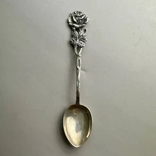 Hildesheimer Rose Demitasse Spoon Ornate Albert Bodemer Continental Silver 835