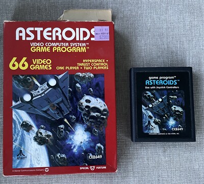 Asteroids 1981 Atari 2600 With Original Box No Manual Included Vntg Video game